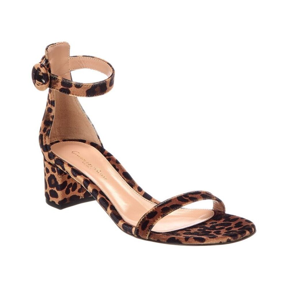 Gianvito Rossi Velvet Sandal, Brown